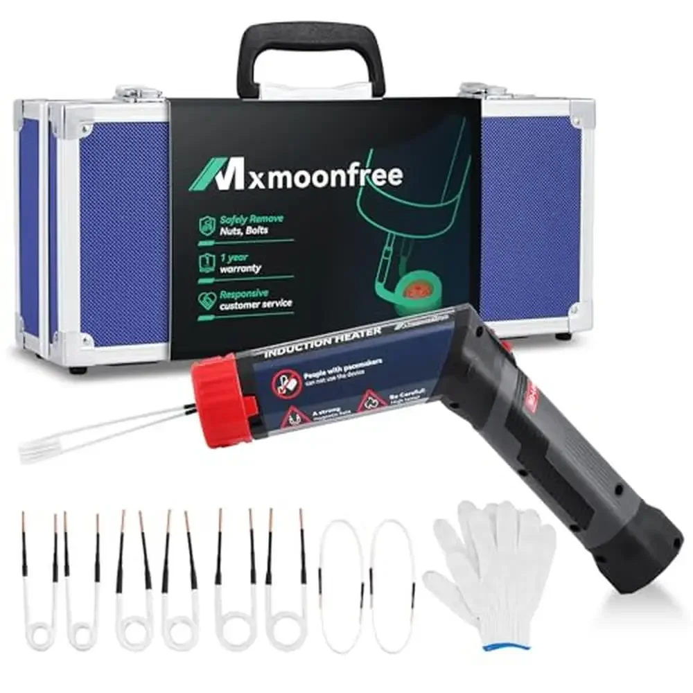 Induction Heater Bolt Removal Tool 1100W with 8 Coils & Rugged Case Safely Remove Nuts Bolts Gun/Cylinder Type Non-Contact
Induction Heater Bolt Removal Tool 1100W with 8 Coils & Rugged Case Safely Remove Nuts Bolts Gun/Cylinder Type Non-Contact