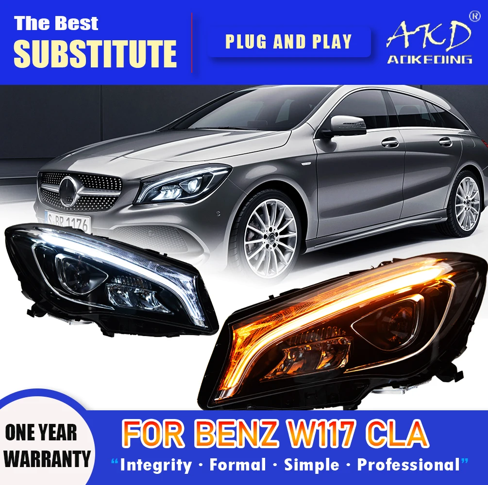 AKD Head Lamp for Benz W117 CLA LED Headlight 2014-2020 Headlights CLA260 DRL Turn Signal High Beam Angel Eye Projector Lens
AKD Head Lamp for Benz W117 CLA LED Headlight 2014-2020 Headlights CLA260 DRL Turn Signal High Beam Angel Eye Projector Lens