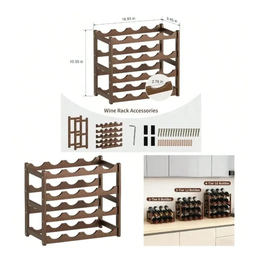 Rack 16 Bottle Capacity, Space Saving Countertop Wine Storage Organizer U2013 Sturdy Wine Holder Kitchen, Bar, Cabinets Pantry,
Rack 16 Bottle Capacity, Space Saving Countertop Wine Storage Organizer U2013 Sturdy Wine Holder Kitchen, Bar, Cabinets Pantry,