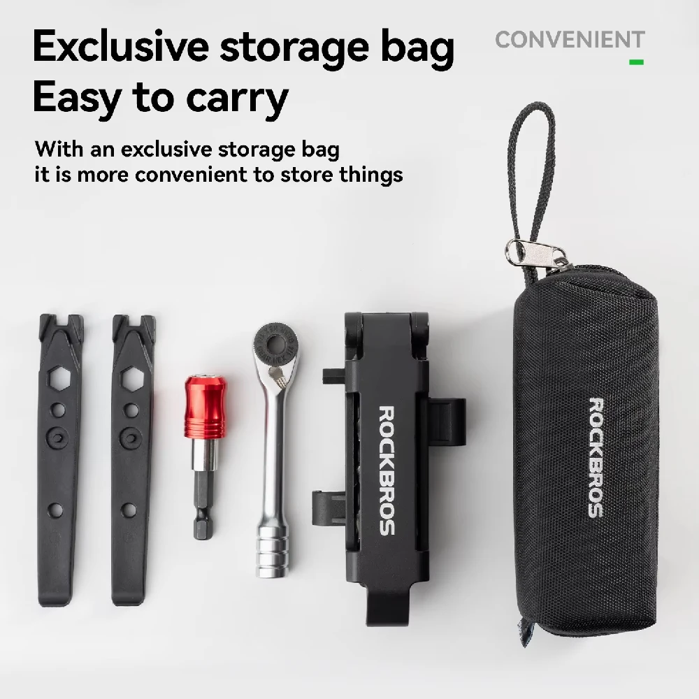 Многофункциональный набор инструментов для велосипедов: компактный складной комбинированный ключ-трещотка из алюминия, портативный инструмент для обслуживания
Многофункциональный набор инструментов для велосипедов: компактный складной комбинированный ключ-трещотка из алюминия, портативный инструмент для обслуживания