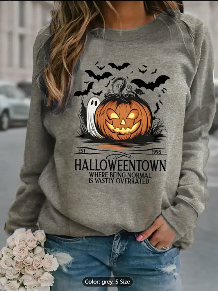 Толстовка с круглым вырезом с графическим рисунком на Хэллоуин — жуткий повседневный пуловер с длинными рукавами и принтом летучих мышей тыквы и призраков реглан на осень-весну
Толстовка с круглым вырезом с графическим рисунком на Хэллоуин — жуткий повседневный пуловер с длинными рукавами и принтом летучих мышей тыквы и призраков реглан на осень-весну