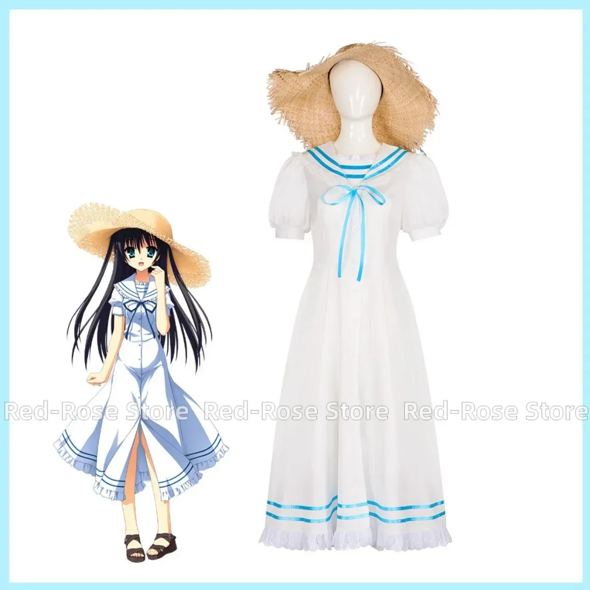 Game Natsuzora Kanata Kousaka Chihaya Cosplay Costume White Skirt Princess Dress Hat Woman Kawaii Daily Party Suit
Game Natsuzora Kanata Kousaka Chihaya Cosplay Costume White Skirt Princess Dress Hat Woman Kawaii Daily Party Suit