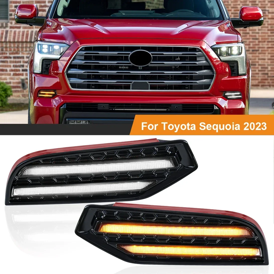 Fog Lamp Turn Signal Car Front Bumper Start-Up Animation For Toyota Sequoia 2023 Daytime Running Light Yellow White LED DRL 12V
Fog Lamp Turn Signal Car Front Bumper Start-Up Animation For Toyota Sequoia 2023 Daytime Running Light Yellow White LED DRL 12V