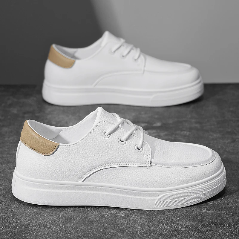 Men's Classic Leather Platform Sneakers - Casual Lace-Up Low-Top Shoes, Comfortable Thick Sole Walking Shoes for Men
Men's Classic Leather Platform Sneakers - Casual Lace-Up Low-Top Shoes, Comfortable Thick Sole Walking Shoes for Men