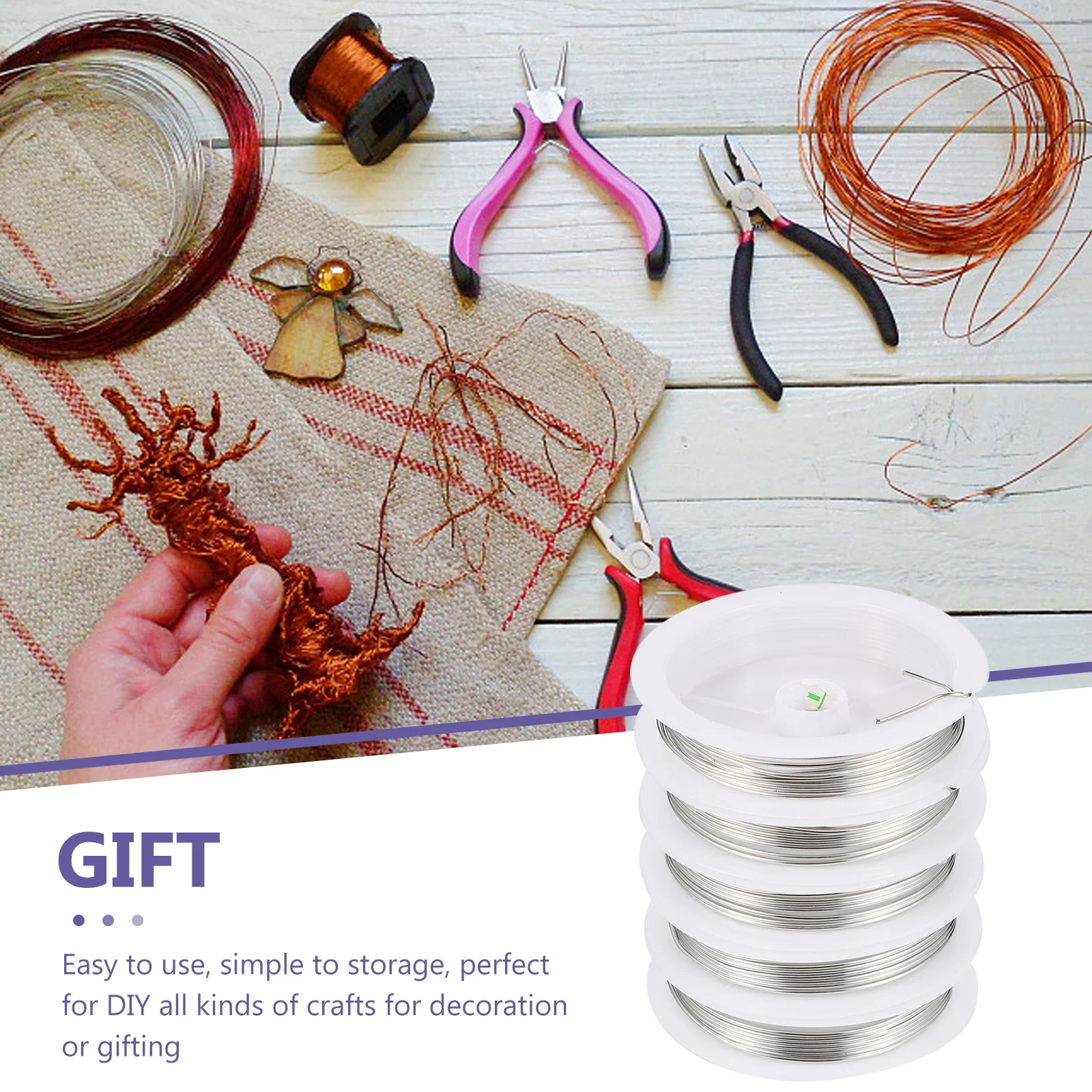 5 Rolls Copper Wire DIY Craft Metal for Jewellery Making Bendable Crafts Thin Jewelry Supplies
5 Rolls Copper Wire DIY Craft Metal for Jewellery Making Bendable Crafts Thin Jewelry Supplies