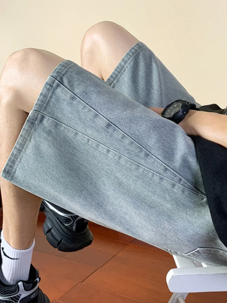 Loose Fit Casual Blue Denim Shorts Men's Summer Thin New Style Jeans Brand Trendy Loose Straight Leg Five-Quarter Length
Loose Fit Casual Blue Denim Shorts Men's Summer Thin New Style Jeans Brand Trendy Loose Straight Leg Five-Quarter Length