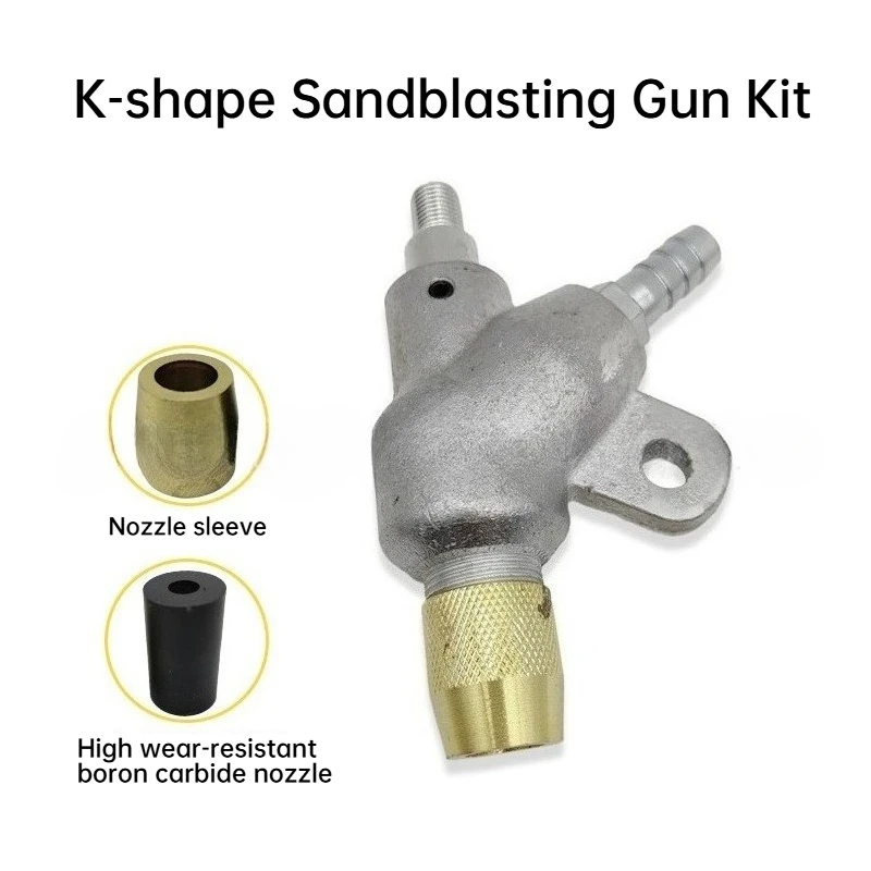 K-type Sandblasting Gun Kit Aluminum Alloy Sandblasting Tool Wear-resistant Boron Carbide Nozzle Rust Dust Remove
K-type Sandblasting Gun Kit Aluminum Alloy Sandblasting Tool Wear-resistant Boron Carbide Nozzle Rust Dust Remove