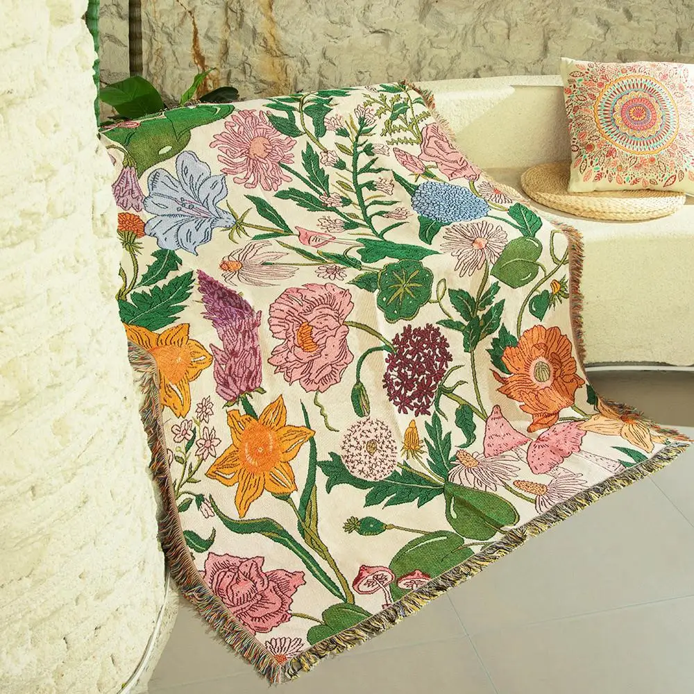 American Style Floral Art Blanket Sofa Nap Living Room Office High-End Feel Wall Hanging Tapestry Cotton Plant Floral Pattern
American Style Floral Art Blanket Sofa Nap Living Room Office High-End Feel Wall Hanging Tapestry Cotton Plant Floral Pattern