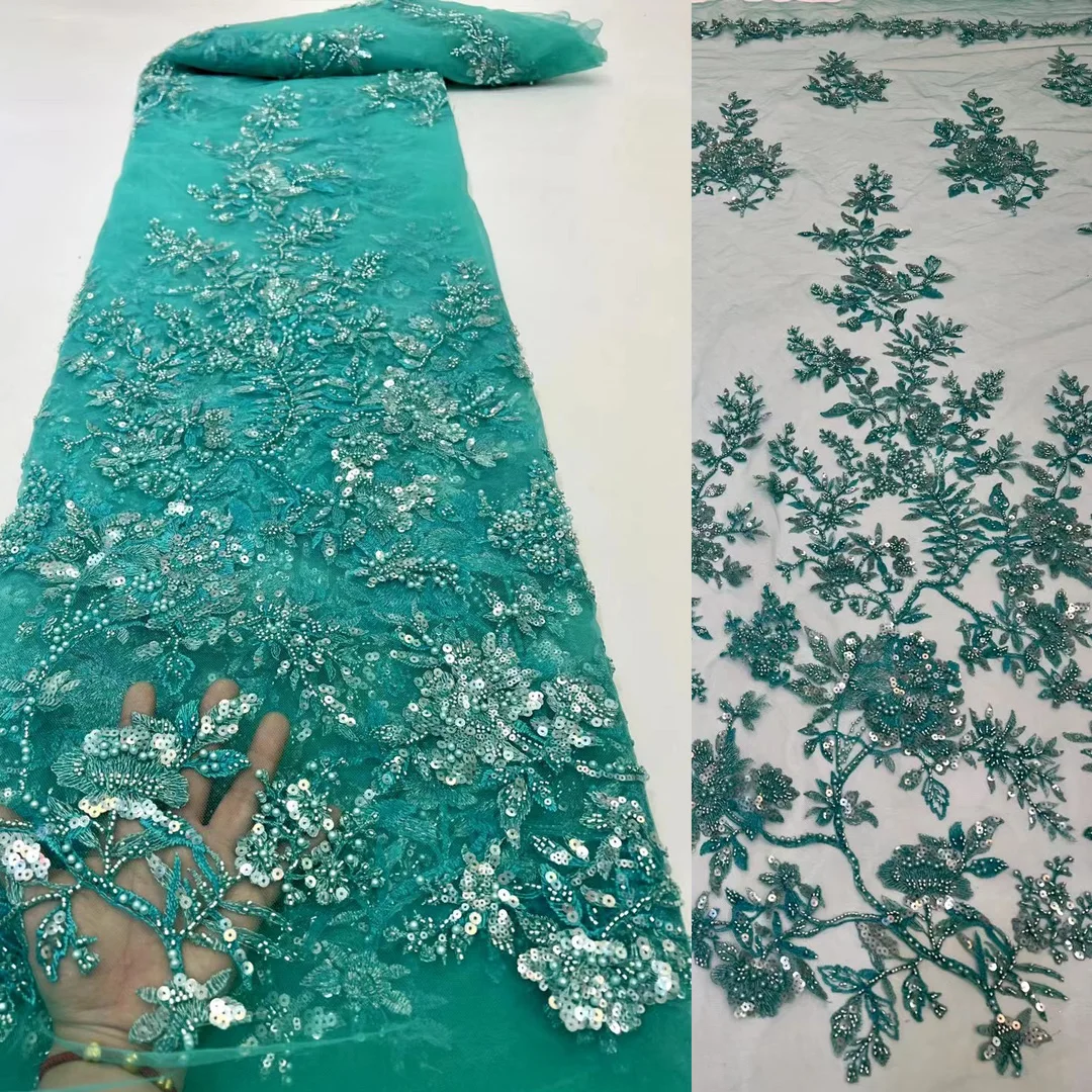 (5yards/pc) High grade embroidered African French net lace tube beads and sequins tulle lace fabric for wedding dress FXZ211
(5yards/pc) High grade embroidered African French net lace tube beads and sequins tulle lace fabric for wedding dress FXZ211