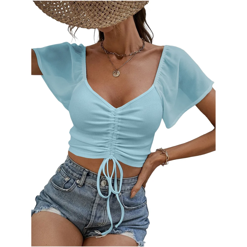 For Summer Daily Wear Light Blue V Neck Chiffon Blouse Lightweight Casual Summer Wear Elegant Blouse Elegant Women Blouse
For Summer Daily Wear Light Blue V Neck Chiffon Blouse Lightweight Casual Summer Wear Elegant Blouse Elegant Women Blouse