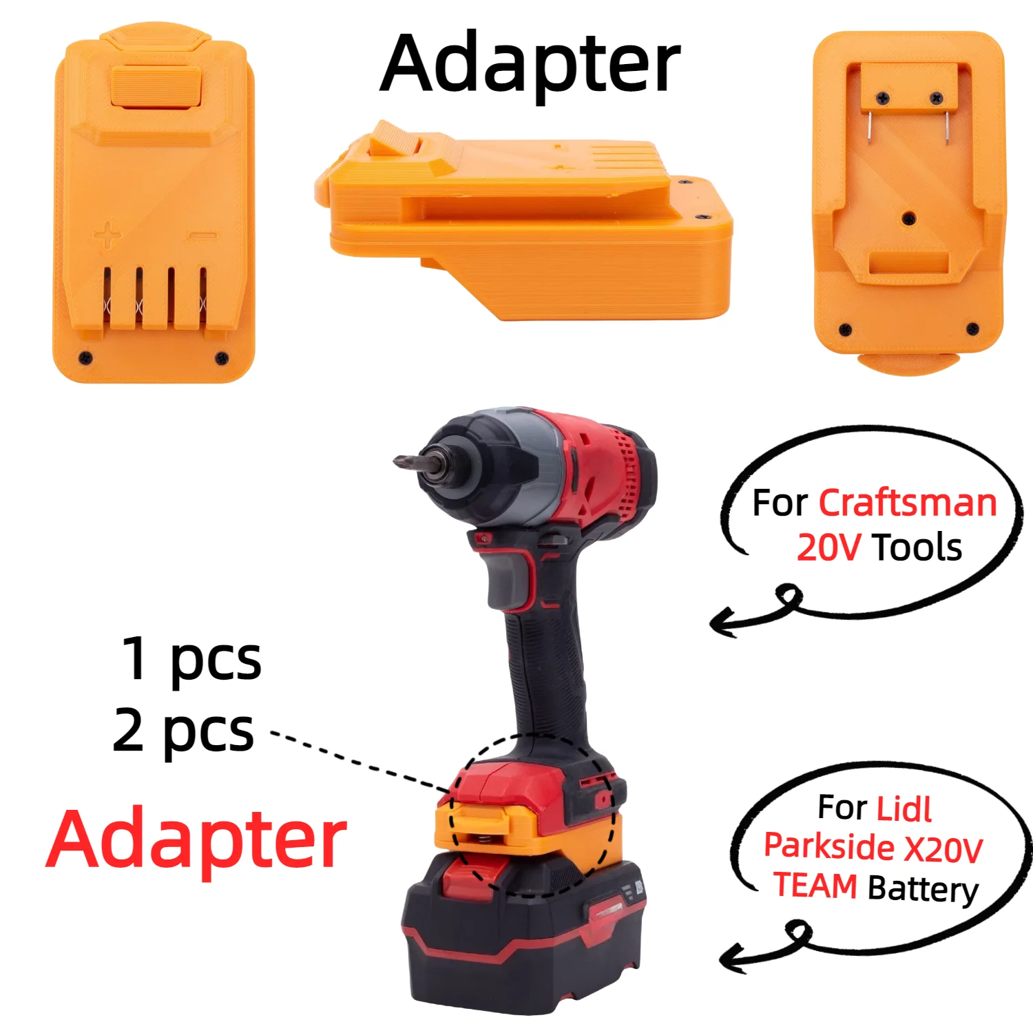 1/2 Pcs Battery Adapter for Lidl Parkside X20V TEAM Li-ion Battery TO RIDGID 18V AEG Cordless Tools Accessory(Only Adapter)
1/2 Pcs Battery Adapter for Lidl Parkside X20V TEAM Li-ion Battery TO RIDGID 18V AEG Cordless Tools Accessory(Only Adapter)