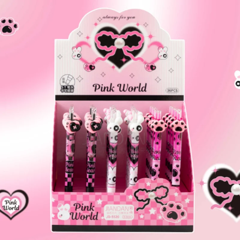 36pcs/lot Kawaii Rabbit Cat Paw Love Press Gel Pen Cute 0.5mm Neutral Pen School writing Supplies Promotional Gift
36pcs/lot Kawaii Rabbit Cat Paw Love Press Gel Pen Cute 0.5mm Neutral Pen School writing Supplies Promotional Gift