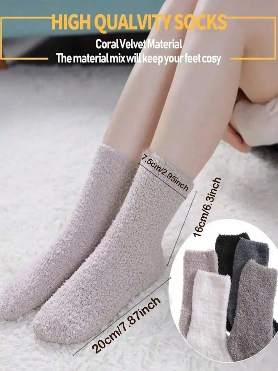 Fuzzy Coral Velvet Socks For Women Warm Soft Short Socks Home Winter Casual
Fuzzy Coral Velvet Socks For Women Warm Soft Short Socks Home Winter Casual