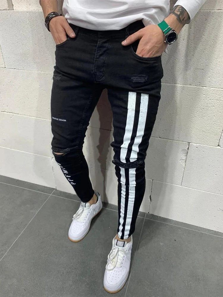 Jeans Men Elastic Waist Ripped Skinny Jean Men Jeans Skinny Printed Stretch Denim Pants for Daily Wear Trousers
Jeans Men Elastic Waist Ripped Skinny Jean Men Jeans Skinny Printed Stretch Denim Pants for Daily Wear Trousers