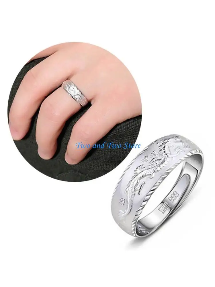 HX6F Dragon Pattern Finger Jewelry Fashionable Wedding Rings Adjustable Opening Rings
HX6F Dragon Pattern Finger Jewelry Fashionable Wedding Rings Adjustable Opening Rings