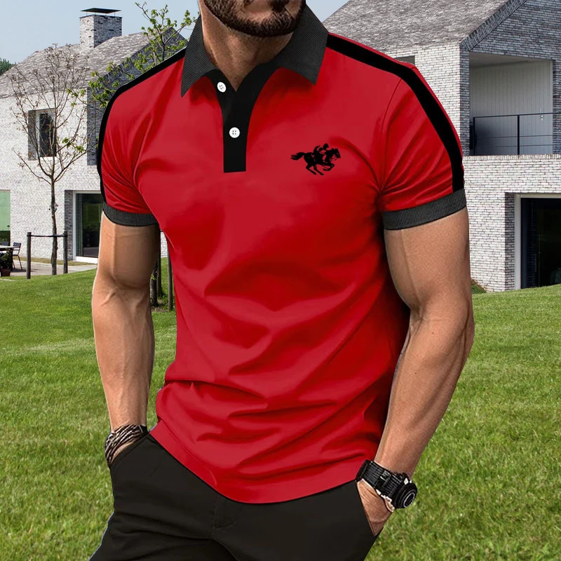 Summer men's short sleeved polo shirt street casual t-shirt for men European and American plus size daily Male polo shirt
Summer men's short sleeved polo shirt street casual t-shirt for men European and American plus size daily Male polo shirt