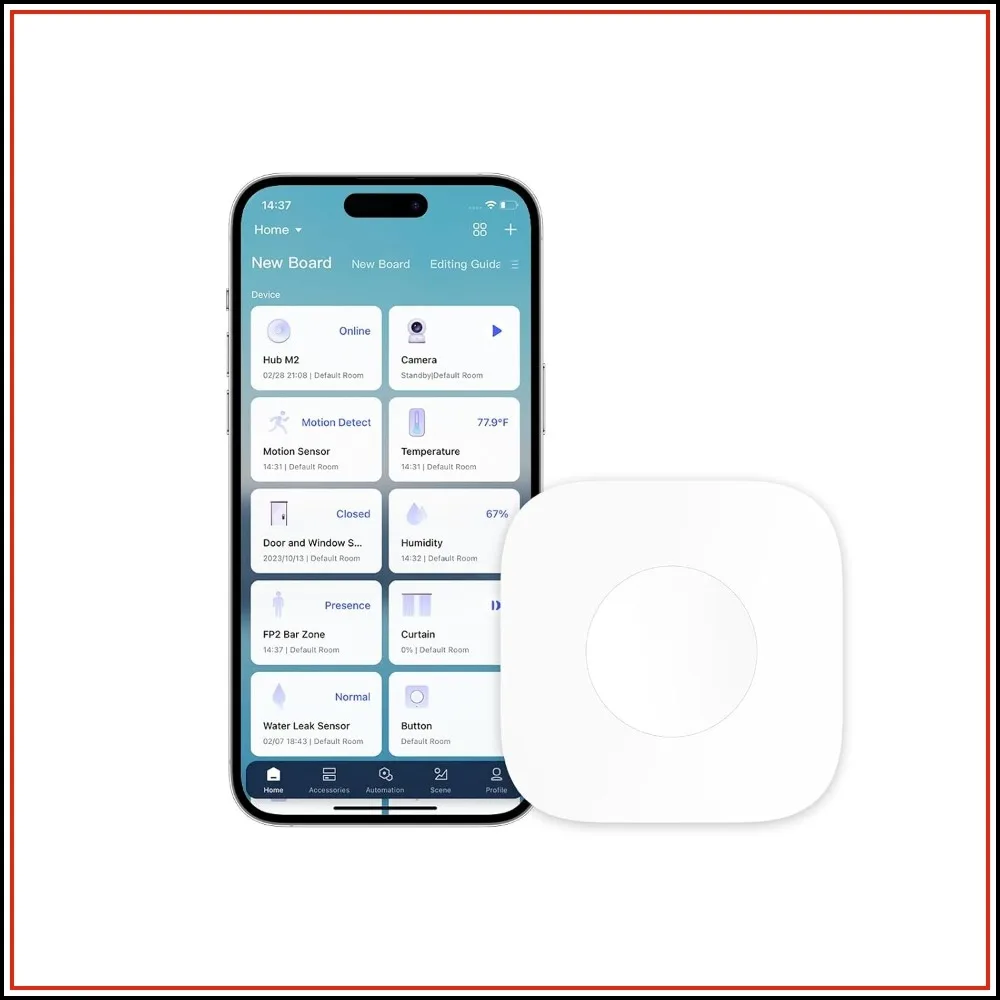 Zigbee Wireless Mini Switch, Compatible with Apple HomeKit, Google Home, Alexa, Requires Hub, 3-Way Control Button for Smart Home
Zigbee Wireless Mini Switch, Compatible with Apple HomeKit, Google Home, Alexa, Requires Hub, 3-Way Control Button for Smart Home