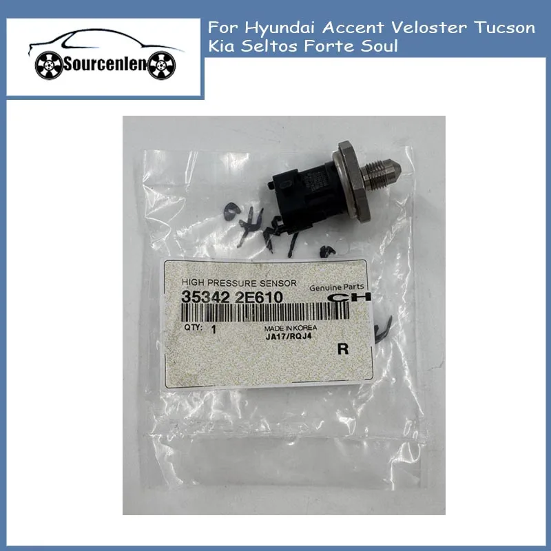 353422E610 35342-2E610 Fuel Rail High Pressure Sensor for Hyundai Accent Veloster Tucson for Kia Seltos Forte Soul
353422E610 35342-2E610 Fuel Rail High Pressure Sensor for Hyundai Accent Veloster Tucson for Kia Seltos Forte Soul