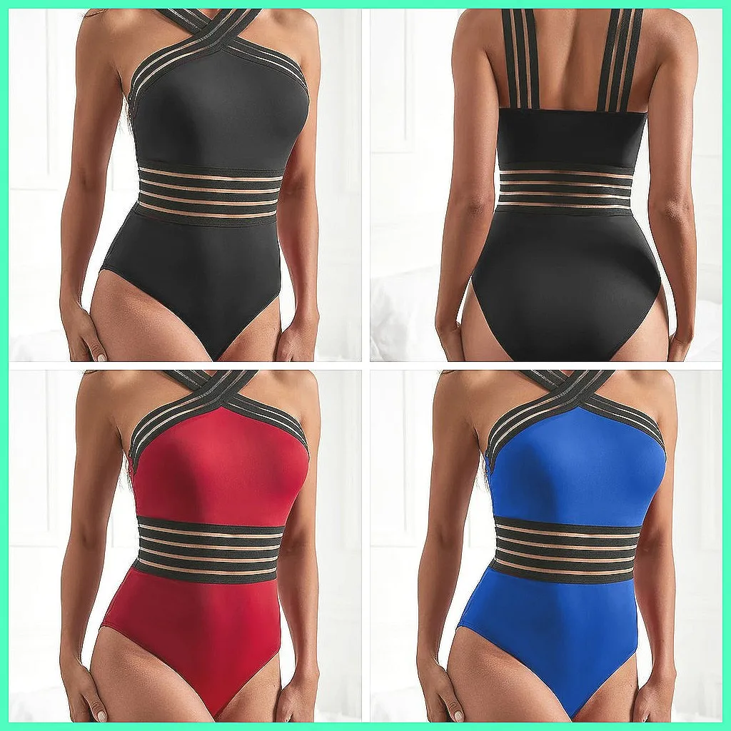 2025 Sexy High Neck One Piece Swimsuit for Women, Cross Front Padded Bathing Suit & Beach Bodysuit (Character Count: 78)
2025 Sexy High Neck One Piece Swimsuit for Women, Cross Front Padded Bathing Suit & Beach Bodysuit (Character Count: 78)