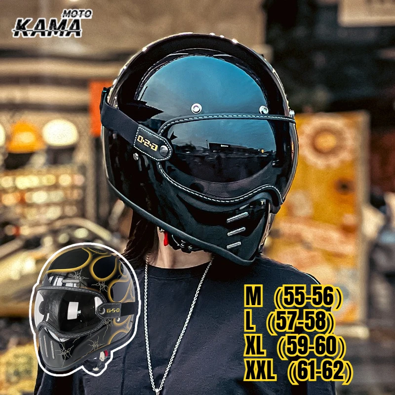Vintage Fiberglass Retro Full Face Motorcycle Helmet Men Women Pig Nose Compact Shell Cruiser All Seasons Casco Capacete
Vintage Fiberglass Retro Full Face Motorcycle Helmet Men Women Pig Nose Compact Shell Cruiser All Seasons Casco Capacete