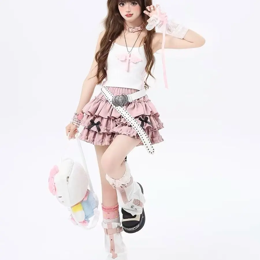 Y2K Short Skirt Size Sweet Spicy Bowknot Subculture Puffy Half-length Anti-exposure Fashion Set for Young Women
Y2K Short Skirt Size Sweet Spicy Bowknot Subculture Puffy Half-length Anti-exposure Fashion Set for Young Women