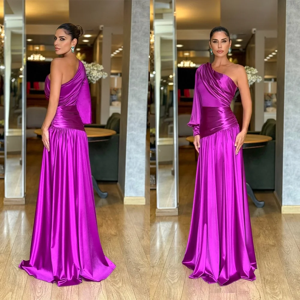 Customized Simple Satin Evening Dress Elegant One Shoulder Long Sleeves Homecoming Dresses Formal Special Occasion Gow
Customized Simple Satin Evening Dress Elegant One Shoulder Long Sleeves Homecoming Dresses Formal Special Occasion Gow