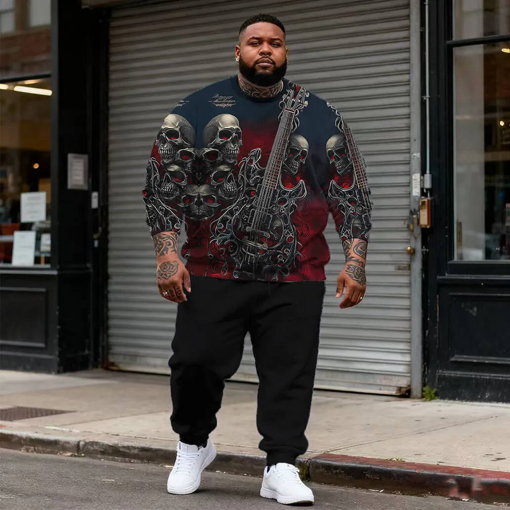 Мужская толстовка с капюшоном больших размеров S-9xl: Skull Flair — повседневный кромкий материал из 2 предметов, прочная ткань, стильные акценты с вышивкой черепа
Мужская толстовка с капюшоном больших размеров S-9xl: Skull Flair — повседневный кромкий материал из 2 предметов, прочная ткань, стильные акценты с вышивкой черепа