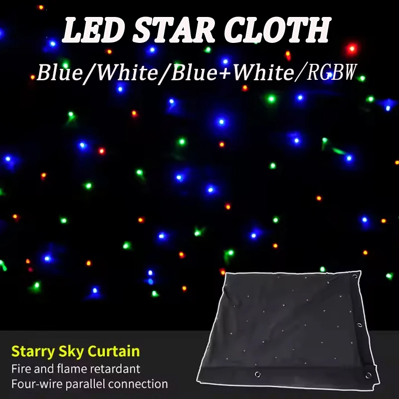 4x6M RGBW LED Backdrop Wedding LED Star Cloth Starry Sky Curtain 3x6M 2x5M 2x3M DMX Control for Stage Pub DJ Wedding Event Show
4x6M RGBW LED Backdrop Wedding LED Star Cloth Starry Sky Curtain 3x6M 2x5M 2x3M DMX Control for Stage Pub DJ Wedding Event Show