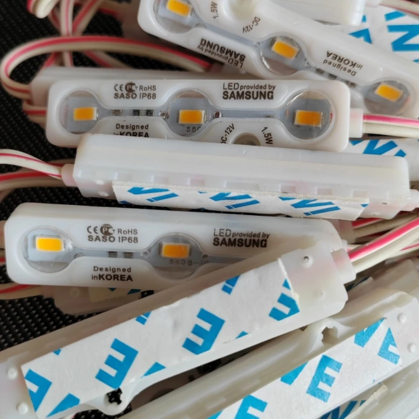 3 LED Module Lighting DC 12V IP68 Waterproof 1.5W White Led Modules Advertising sign lamp Strip Light Chip SMD 5630 5730
3 LED Module Lighting DC 12V IP68 Waterproof 1.5W White Led Modules Advertising sign lamp Strip Light Chip SMD 5630 5730