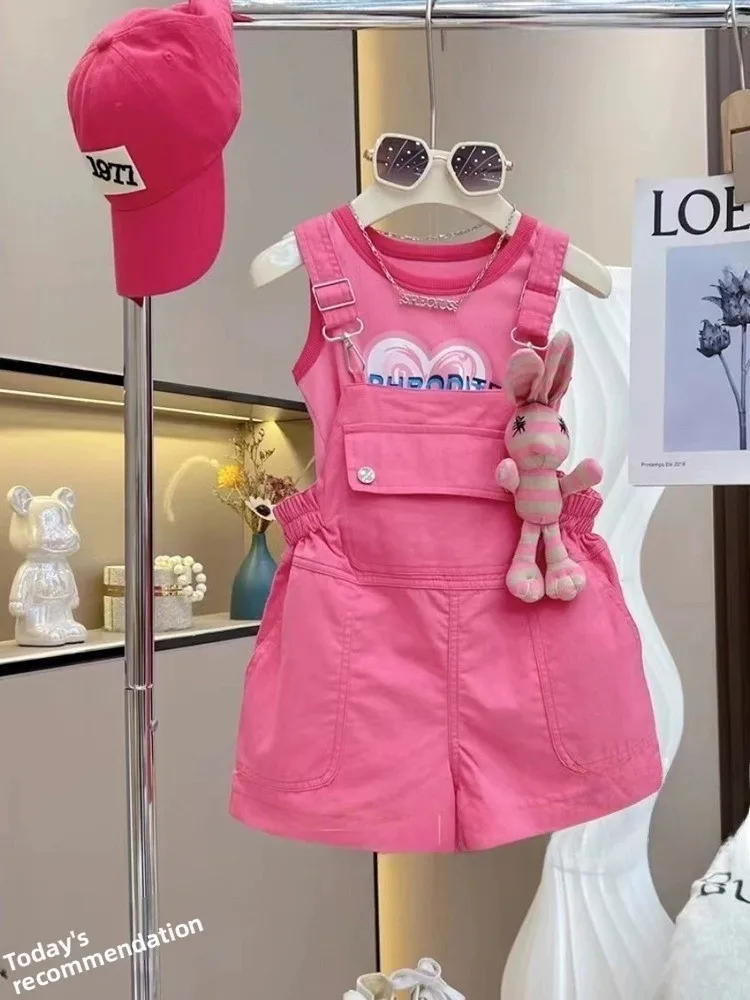 Модный корейский комплект-комбинезон для девочек, лето 2024, новинка, трендовый наряд в корейском стиле для маленьких девочек
Модный корейский комплект-комбинезон для девочек, лето 2024, новинка, трендовый наряд в корейском стиле для маленьких девочек