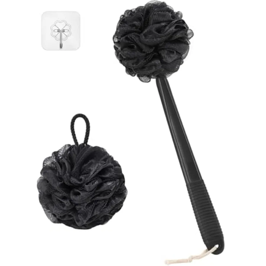 Non-Slip Back Scrubber with 17" Plastic Handle - Hand Shower Loofah and Loofah on a Stick Set
Non-Slip Back Scrubber with 17" Plastic Handle - Hand Shower Loofah and Loofah on a Stick Set