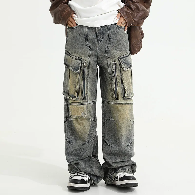 Designer Fashion New Men's Work Pants Zipper Decoration Large Pocket Washed Nostalgic Words Elastic Slim Fit Retro Blue Work Pan
Designer Fashion New Men's Work Pants Zipper Decoration Large Pocket Washed Nostalgic Words Elastic Slim Fit Retro Blue Work Pan