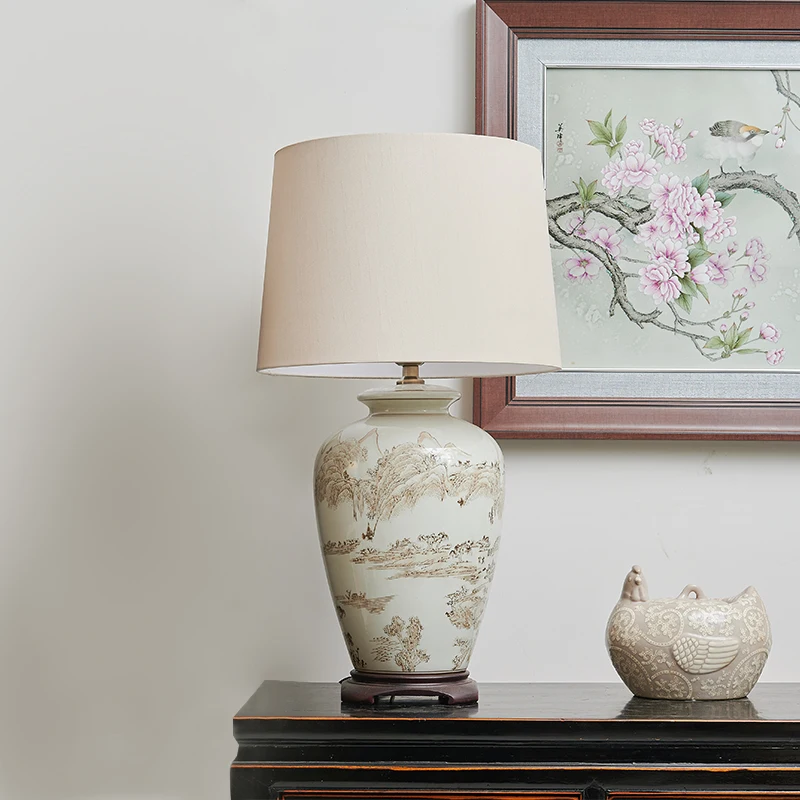 Table lamp villa living room study tea room decorative ornament American master bedroom bedside table lamp
Table lamp villa living room study tea room decorative ornament American master bedroom bedside table lamp