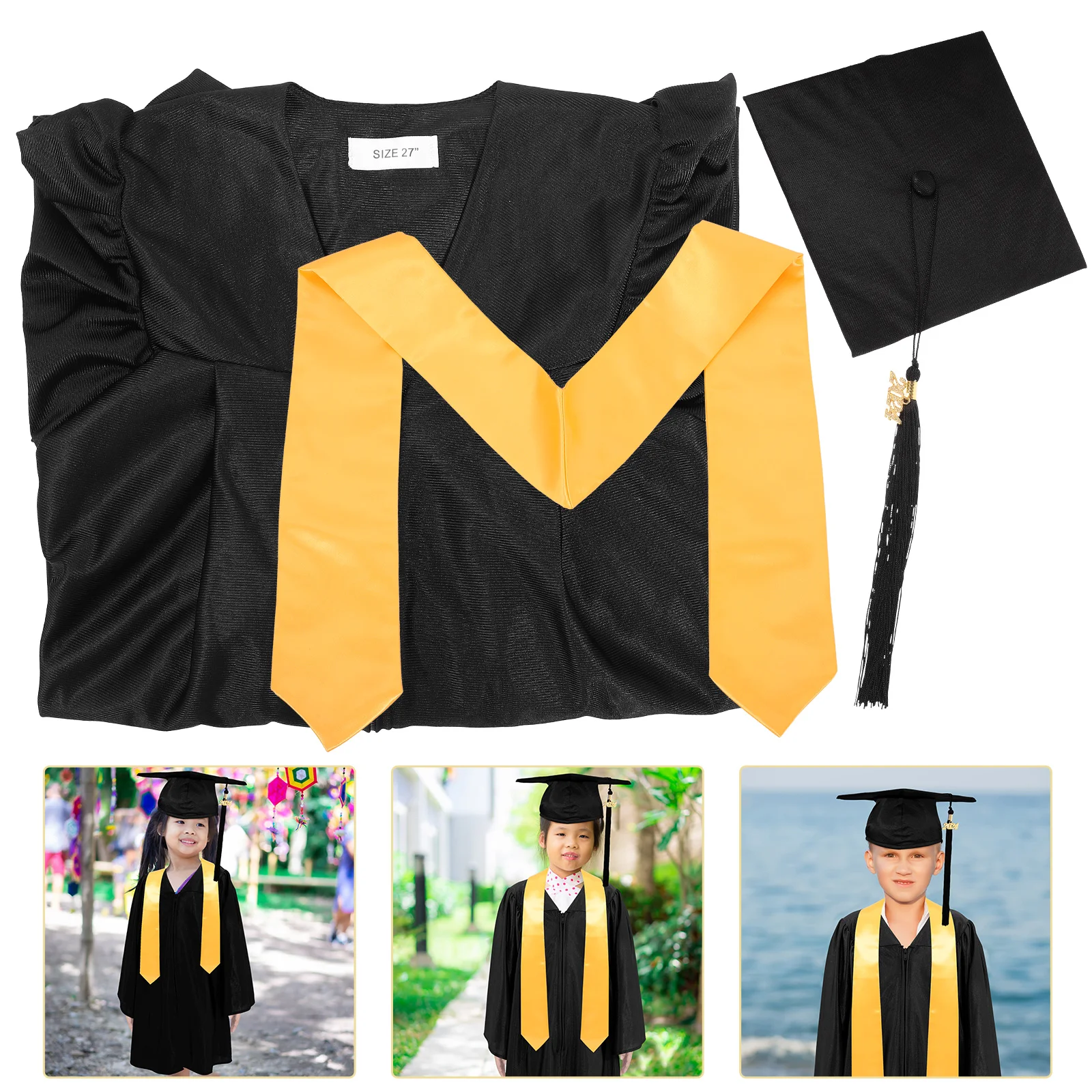 1 Set Durable Center Pleating Graduation Gown Cap Sash 2024 Pendant Kids Robe Elementary School Outfit
1 Set Durable Center Pleating Graduation Gown Cap Sash 2024 Pendant Kids Robe Elementary School Outfit