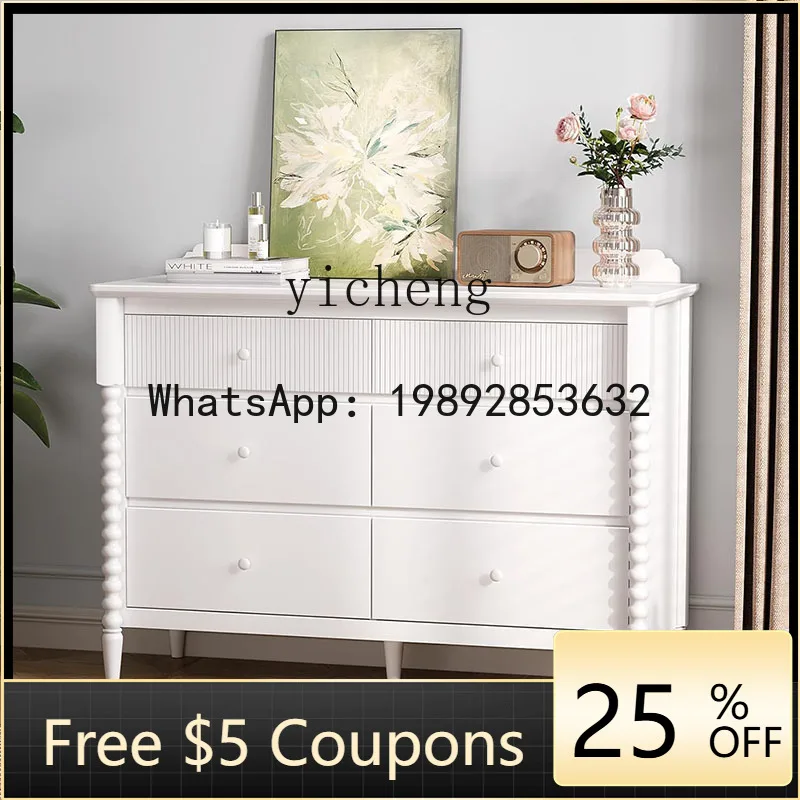 CC French Cream Wind Solid Wood Six Bucket Cabinet American Living Room Storage Against the Wall White Storage Cabinet
CC French Cream Wind Solid Wood Six Bucket Cabinet American Living Room Storage Against the Wall White Storage Cabinet