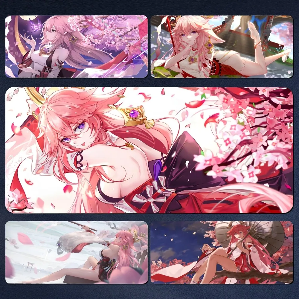 Аниме Genshin Impact Yae Miko коврик для мыши большой игровой коврик для мыши LockEdge утолщенный коврик для компьютерной клавиатуры, настольный коврик
Аниме Genshin Impact Yae Miko коврик для мыши большой игровой коврик для мыши LockEdge утолщенный коврик для компьютерной клавиатуры, настольный коврик