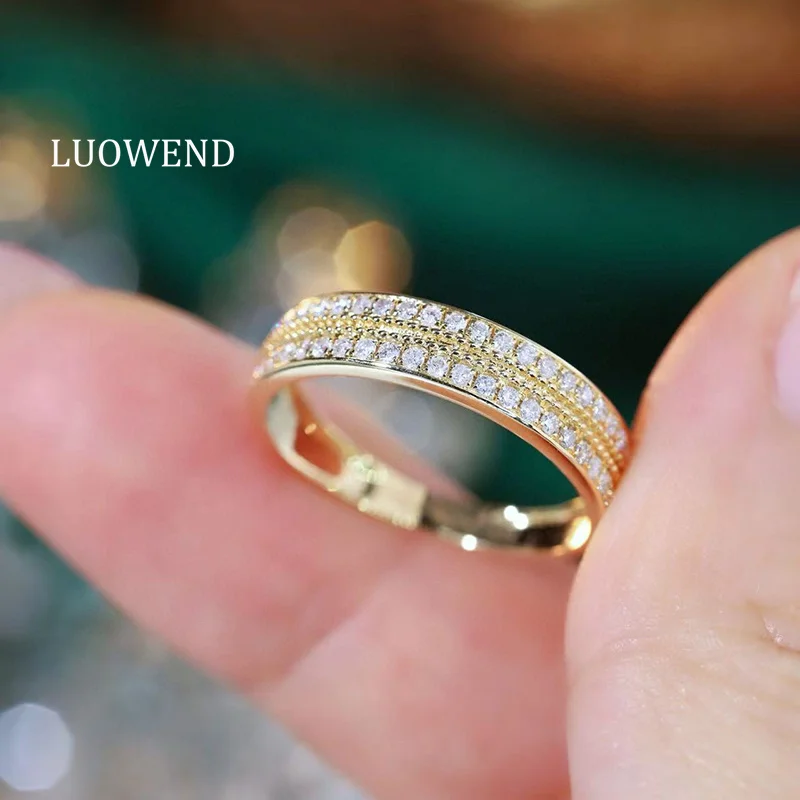 Кольца LUOWEND из 100% желтого золота 18 карат, модное классическое дизайнерское обручальное кольцо с настоящим натуральным бриллиантом для женщин, высокие свадебные украшения
Кольца LUOWEND из 100% желтого золота 18 карат, модное классическое дизайнерское обручальное кольцо с настоящим натуральным бриллиантом для женщин, высокие свадебные украшения