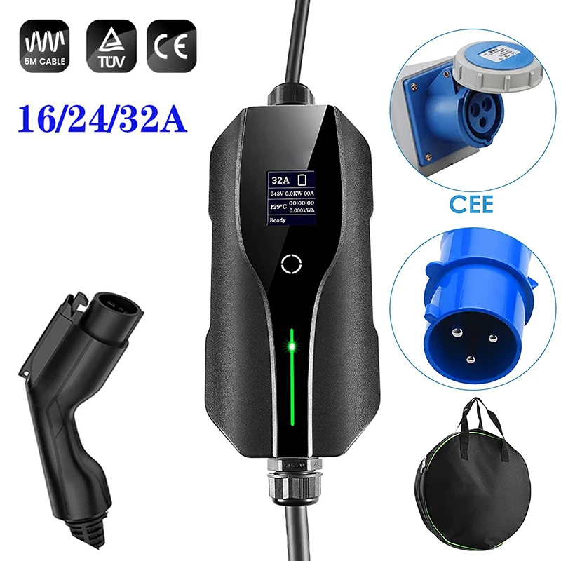 Wallbox 32A Level 2 AC Ev Charger Evse Charger Portable Charger Electric Vehicle Car Charger Type 1
Wallbox 32A Level 2 AC Ev Charger Evse Charger Portable Charger Electric Vehicle Car Charger Type 1