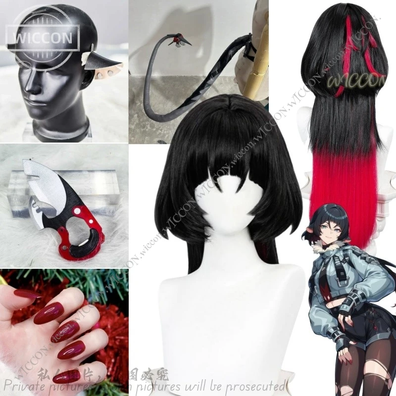 Jane Doe Wig Game Zenless Zone Zero Cosplay Wig Tail Earrings Prop Weapon Red Nail Sticker Cosplay Halloween Costume Party
Jane Doe Wig Game Zenless Zone Zero Cosplay Wig Tail Earrings Prop Weapon Red Nail Sticker Cosplay Halloween Costume Party