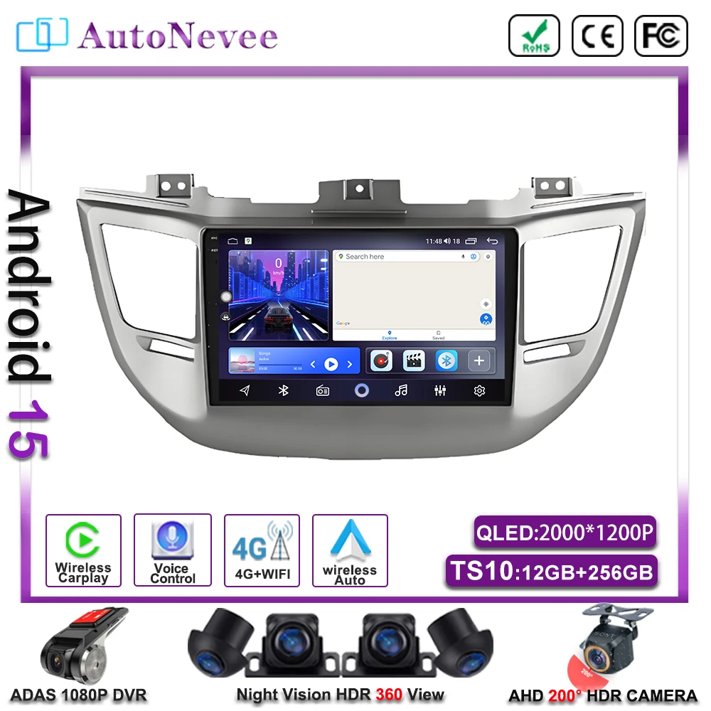 Android 15 For HYUNDAI TUCSON IX35 35 2015-2018 Auto Radio Stereo Multimedia Car Player GPS Navigation DVD Carplay Screen
Android 15 For HYUNDAI TUCSON IX35 35 2015-2018 Auto Radio Stereo Multimedia Car Player GPS Navigation DVD Carplay Screen