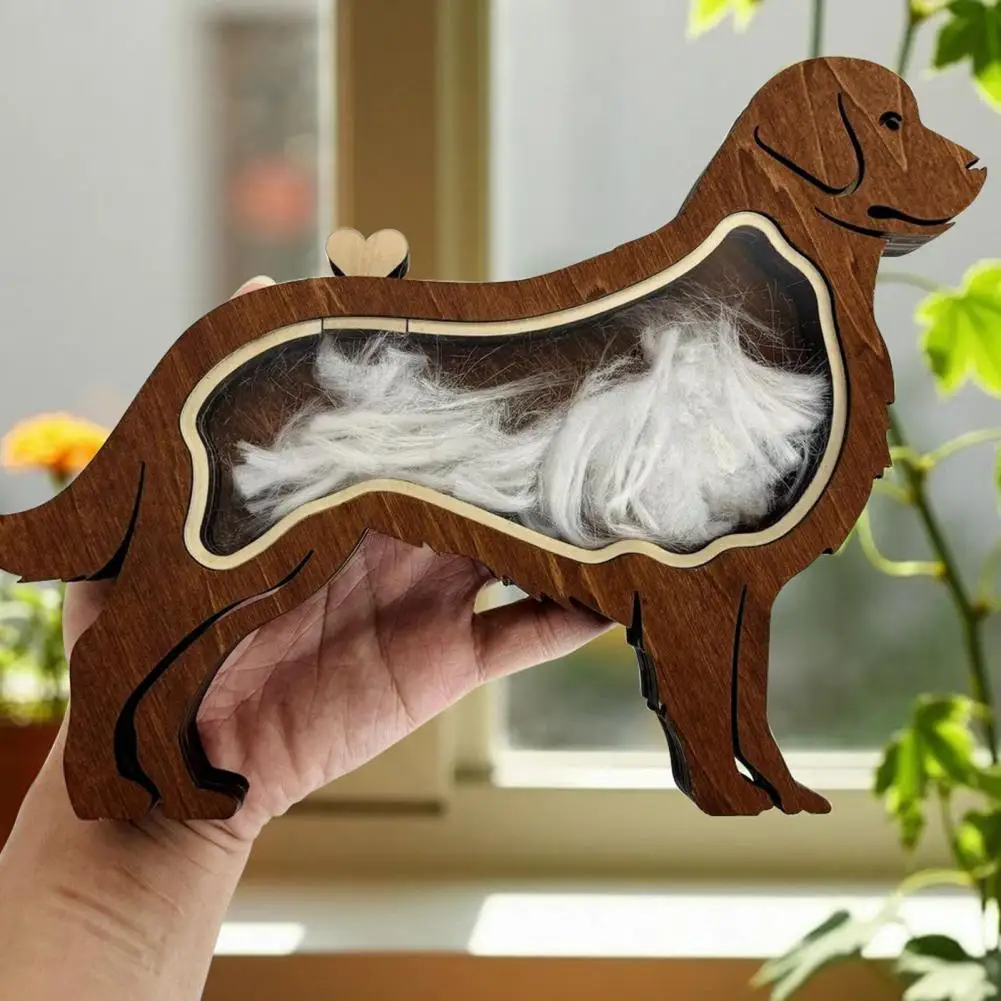 High-quality Wood Pet Box Cute Dog Shaped Keepsake Box Memory Keeper Tabletop Standing Fur Box, Sympathy Gifts for Pet Loss
High-quality Wood Pet Box Cute Dog Shaped Keepsake Box Memory Keeper Tabletop Standing Fur Box, Sympathy Gifts for Pet Loss
