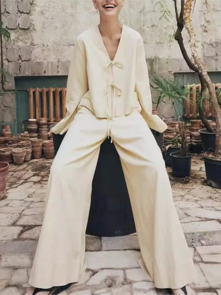Fashion Loose 2 Piece Sets Woman Outfit 2025 Elegant Long Sleeve Shirt With High Waist Wide Trousers Set Streetwear Pants Sets
Fashion Loose 2 Piece Sets Woman Outfit 2025 Elegant Long Sleeve Shirt With High Waist Wide Trousers Set Streetwear Pants Sets