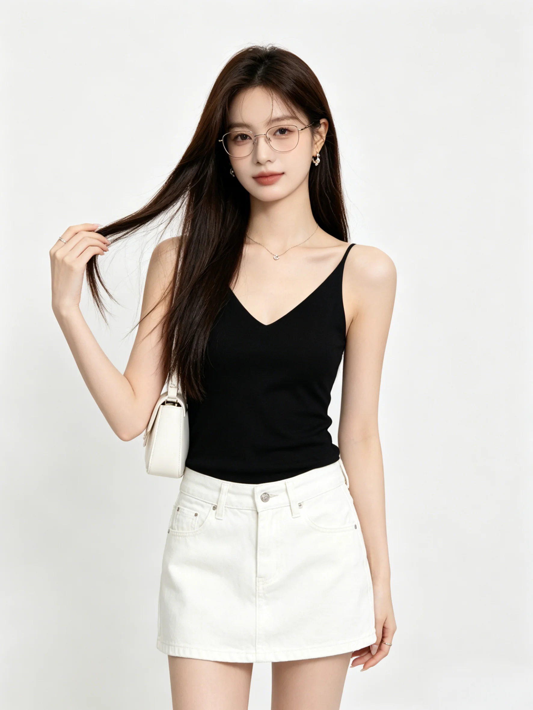 Sweet And Spicy Style Slim Fit V-Neck Tank Top Breathable Inner Wear Casual Summer Daily Skin-Friendly Pure Color Overhead
Sweet And Spicy Style Slim Fit V-Neck Tank Top Breathable Inner Wear Casual Summer Daily Skin-Friendly Pure Color Overhead