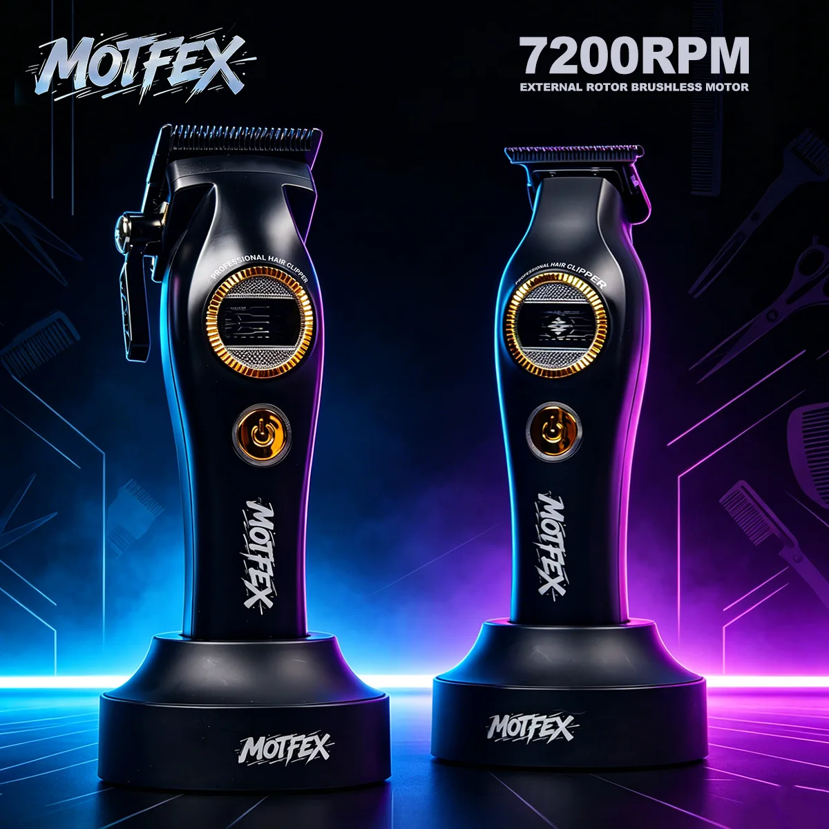 MotFex M1C&T Professional Outer Rotor Brushless Motor 7200RPM Hair Clipper Men's Trimmer Barber Haircut Machine
MotFex M1C&T Professional Outer Rotor Brushless Motor 7200RPM Hair Clipper Men's Trimmer Barber Haircut Machine