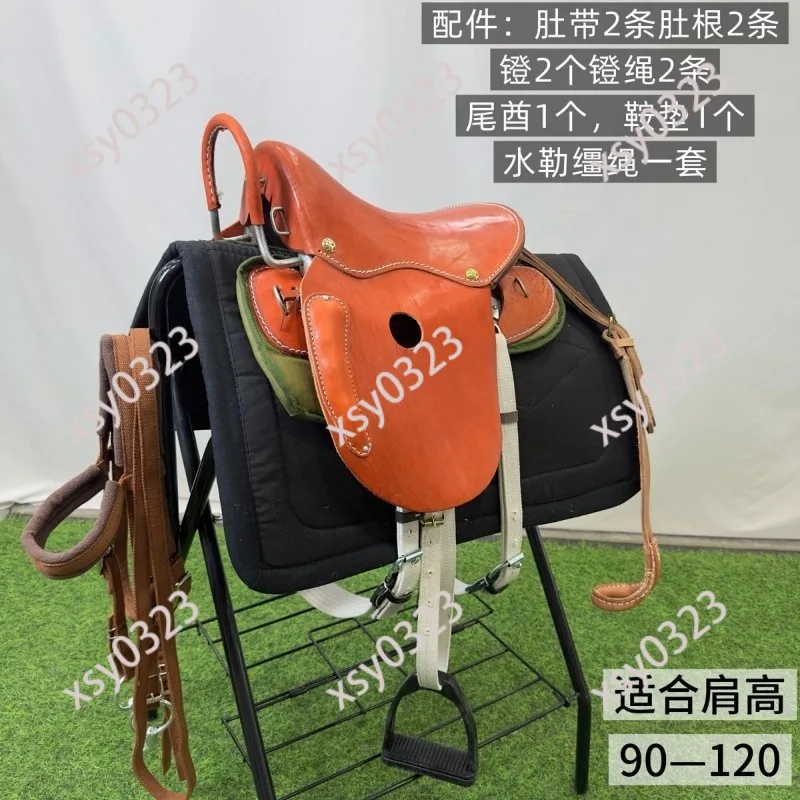 Cowhide Mini Saddle Complete Set Comfort Handrail Equestrian Gear
Cowhide Mini Saddle Complete Set Comfort Handrail Equestrian Gear