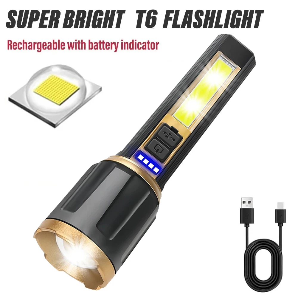 Суперъяркие фонарики T6, фонарики с USB-зарядкой, телескопический зум, тактический портативный фонарь для кемпинга и рыбалки на большое расстояние
Суперъяркие фонарики T6, фонарики с USB-зарядкой, телескопический зум, тактический портативный фонарь для кемпинга и рыбалки на большое расстояние