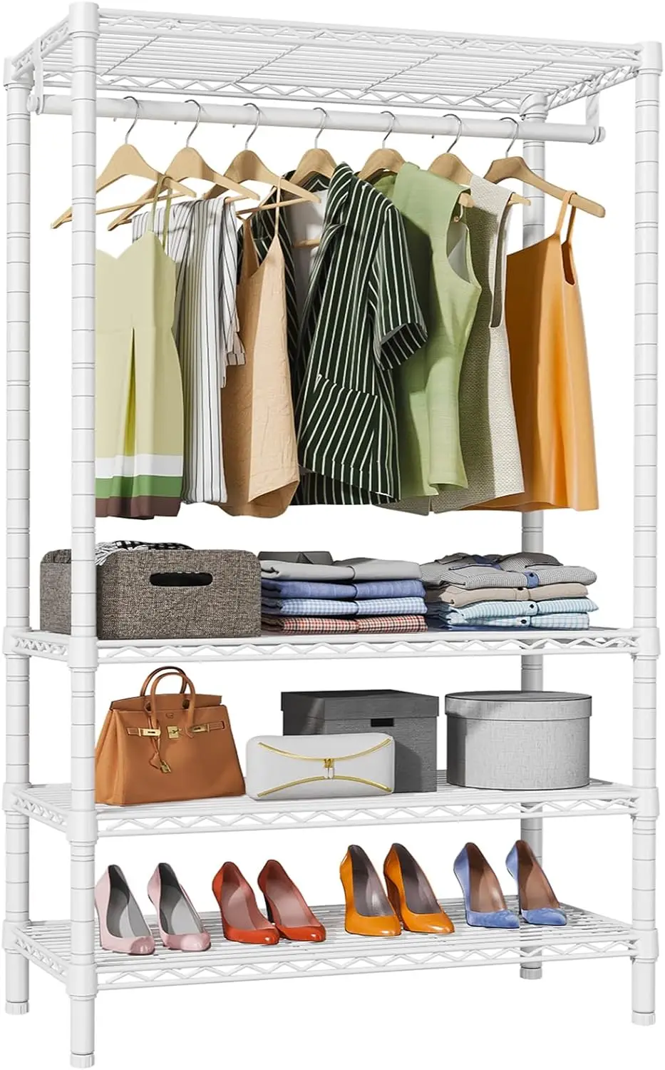 V1 Wire Garment Rack 4 Tiers Heavy Duty Clothes Rack for Hanging Clothes Freestanding Closet Clothing Rack with 4 Adjustable
V1 Wire Garment Rack 4 Tiers Heavy Duty Clothes Rack for Hanging Clothes Freestanding Closet Clothing Rack with 4 Adjustable