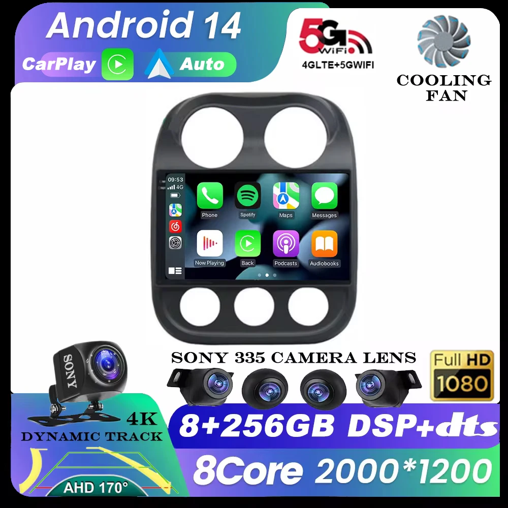 Andtoid 14 Car Radio For Jeep Compass Patriot 2010-2016 Autoradio Stereo 2 Din Video Player GPS Navigation Carplay Multimedia 4G
Andtoid 14 Car Radio For Jeep Compass Patriot 2010-2016 Autoradio Stereo 2 Din Video Player GPS Navigation Carplay Multimedia 4G