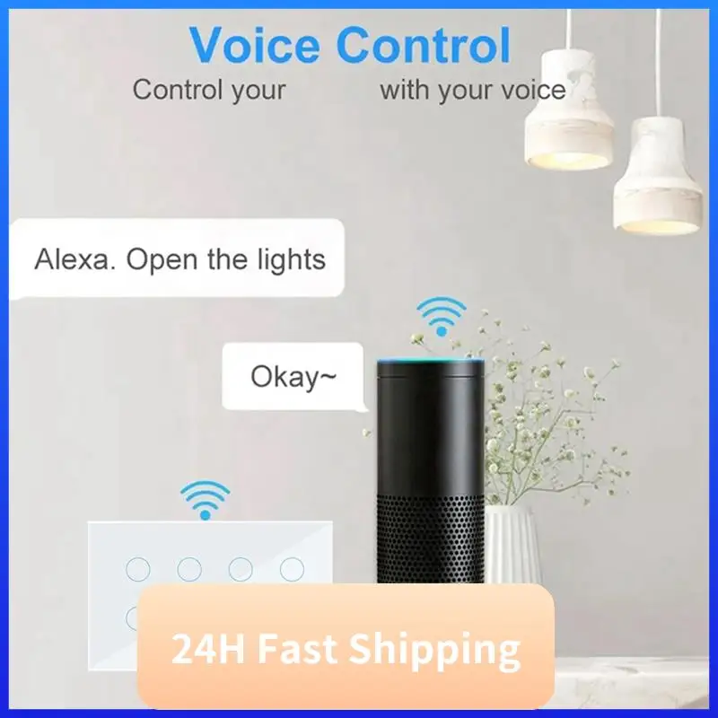WIFI Smart Touch Light Настенный выключатель прерывателя Стеклянная панель 10-бандовый Tuya Smart Life для Alexa Google Home Легкая установка Белый
WIFI Smart Touch Light Настенный выключатель прерывателя Стеклянная панель 10-бандовый Tuya Smart Life для Alexa Google Home Легкая установка Белый