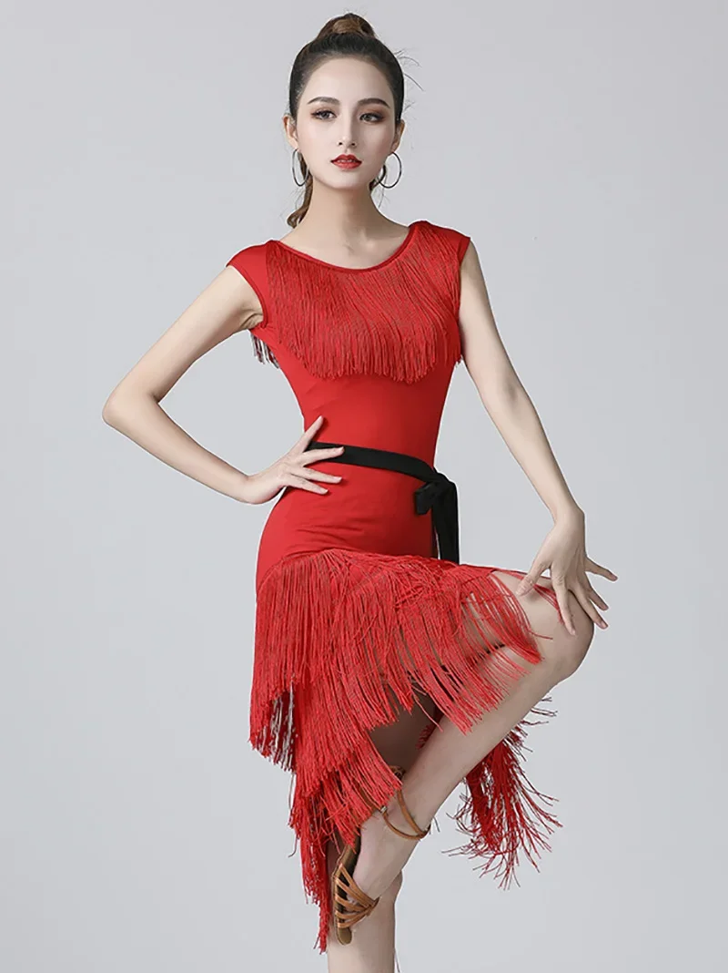 Women Sleeveless Latin Dance Costumes Tassel Competition Clothing Female Adult Sexy Dress Ballroom Samba Competition Dresses
Women Sleeveless Latin Dance Costumes Tassel Competition Clothing Female Adult Sexy Dress Ballroom Samba Competition Dresses